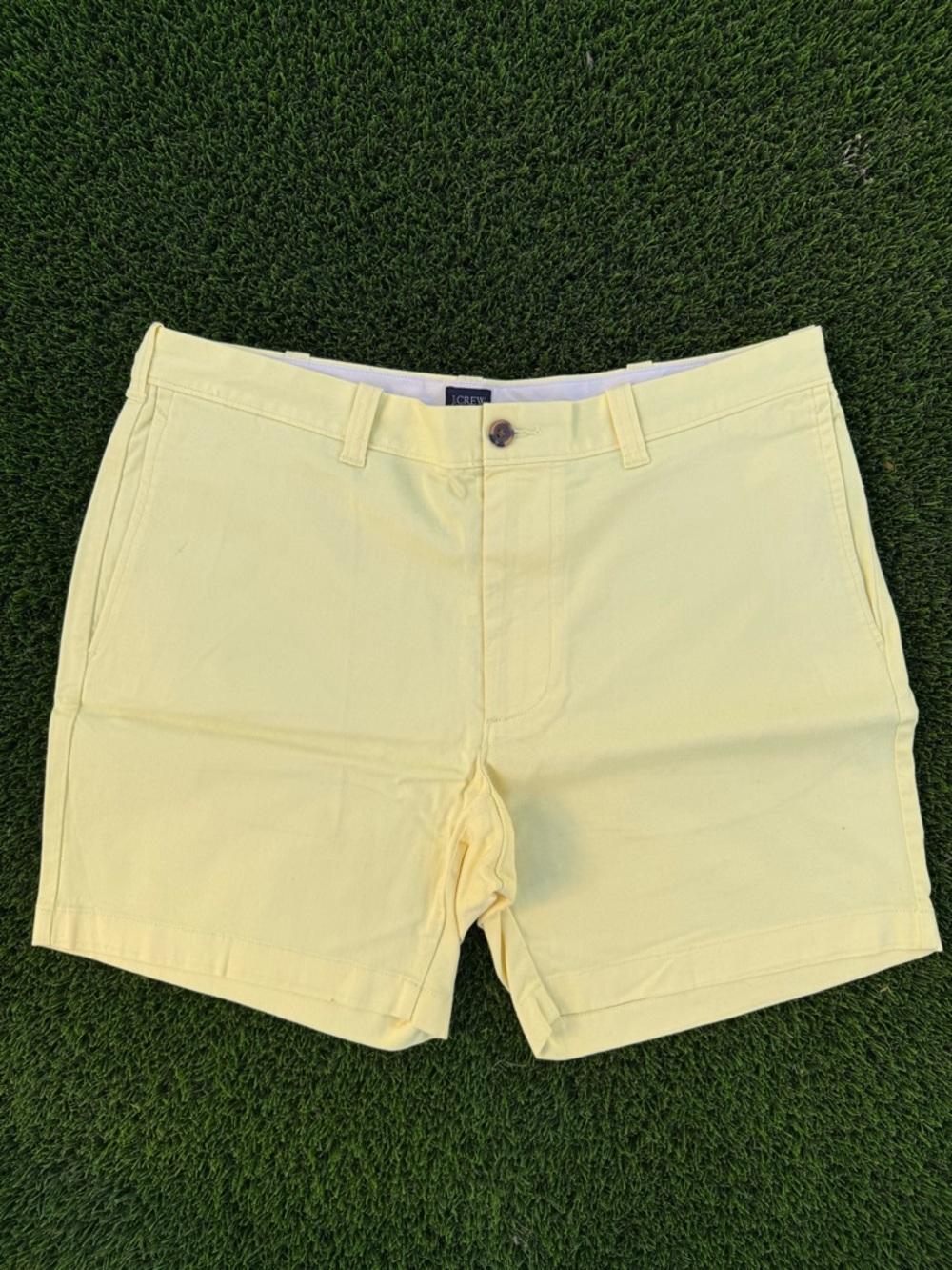 JCrew Men's Yellow Chino Shorts - Comfortable Summer Style